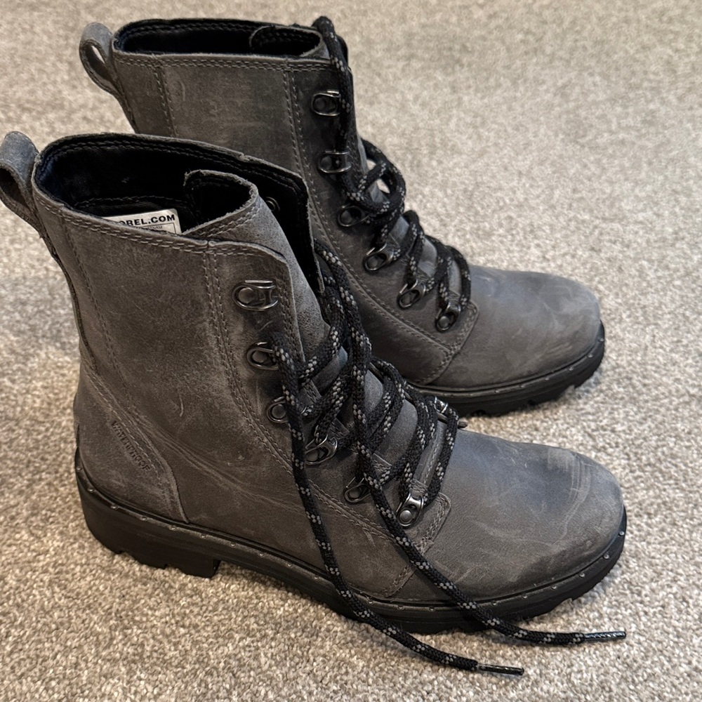 Sorel Black Combat & Moto Boots size 8